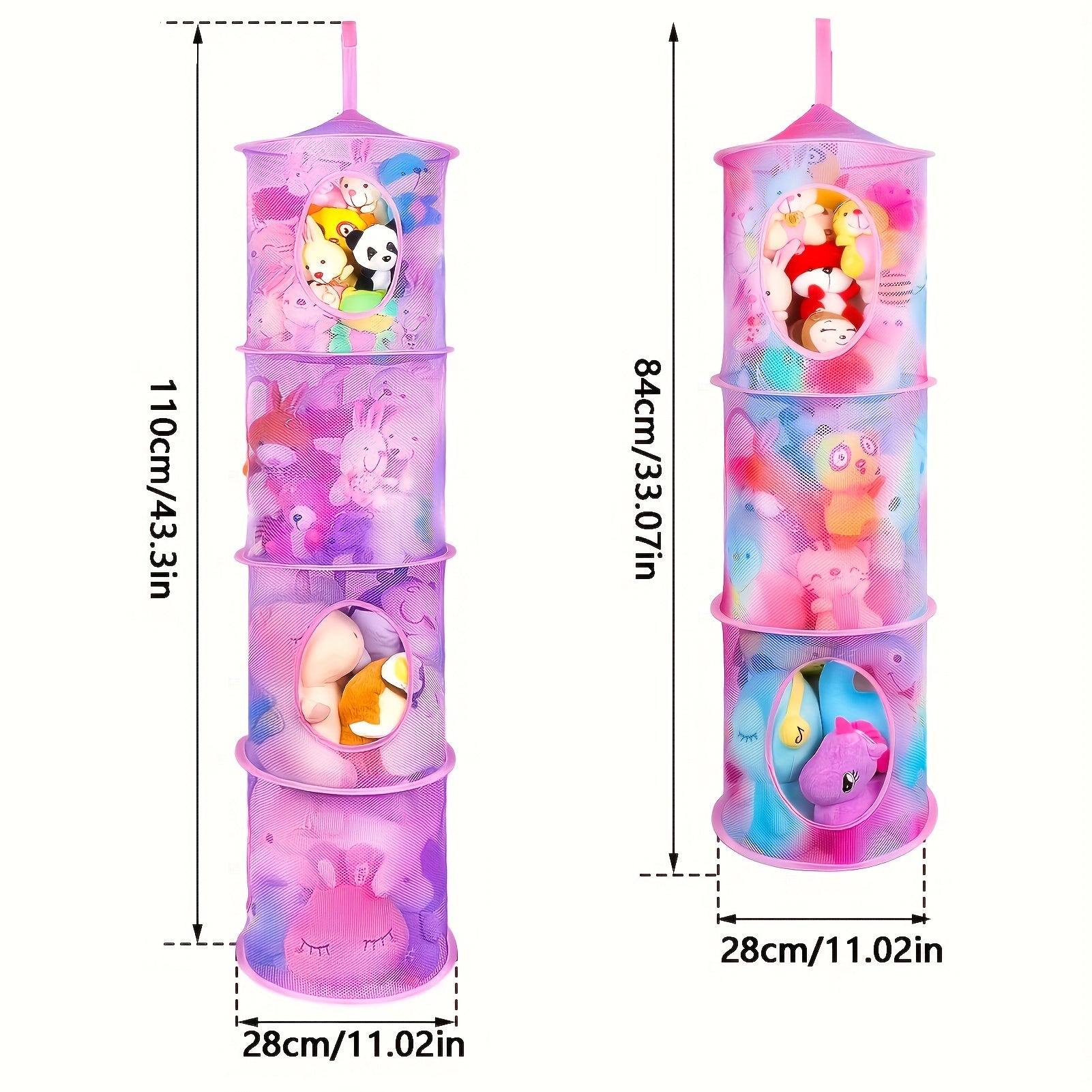 TidyTower Rete di Stoccaggio a 4 Strati - Salvaspazio e Multifunzionale