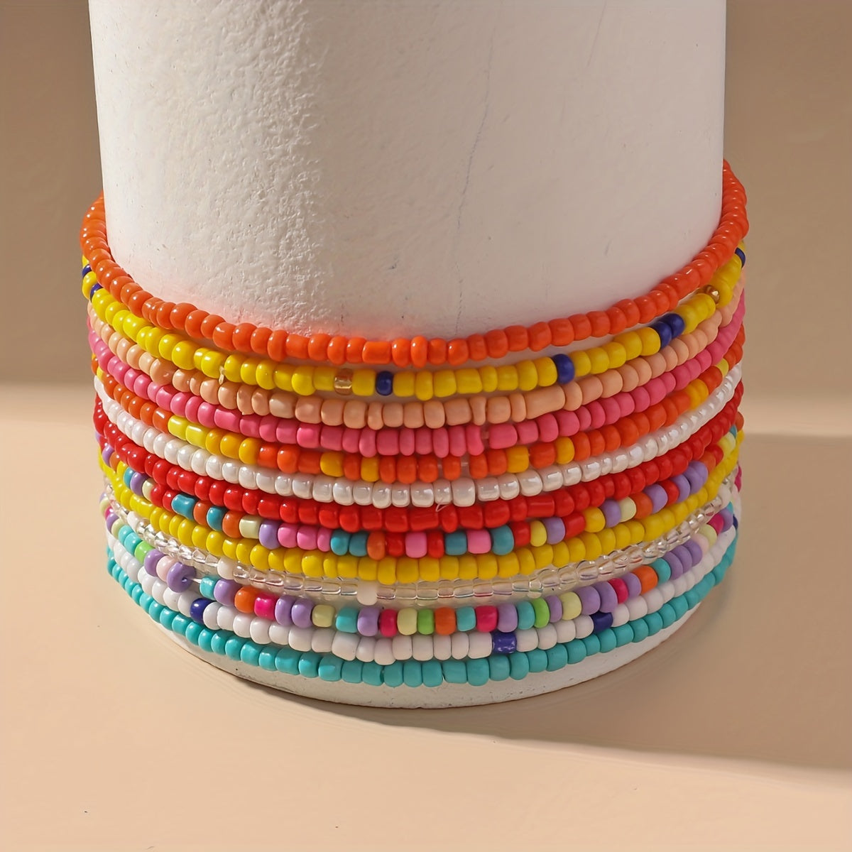 Set di 13 Braccialetti alla Caviglia Bohemien - Accessori in Perline Fatti a Mano per l'Estate