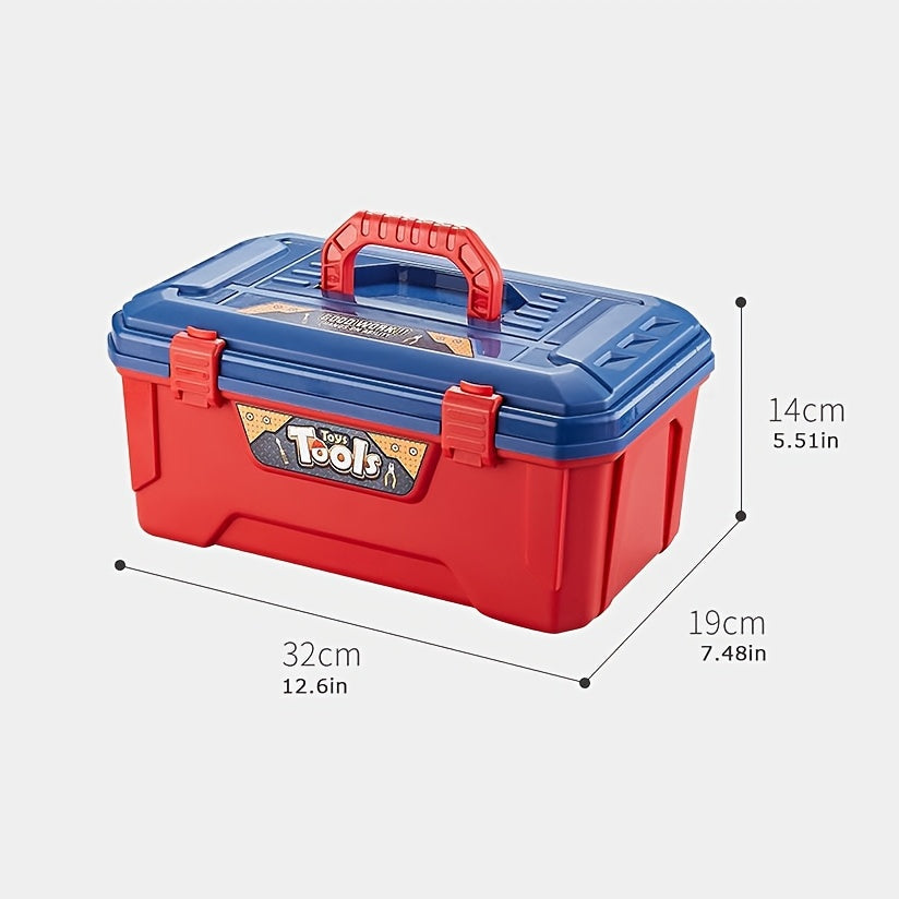 Set di Attrezzi da 48 Pezzi per Bambini – Con Trapano Elettrico, Casco di Sicurezza e Borsa di Stoccaggio