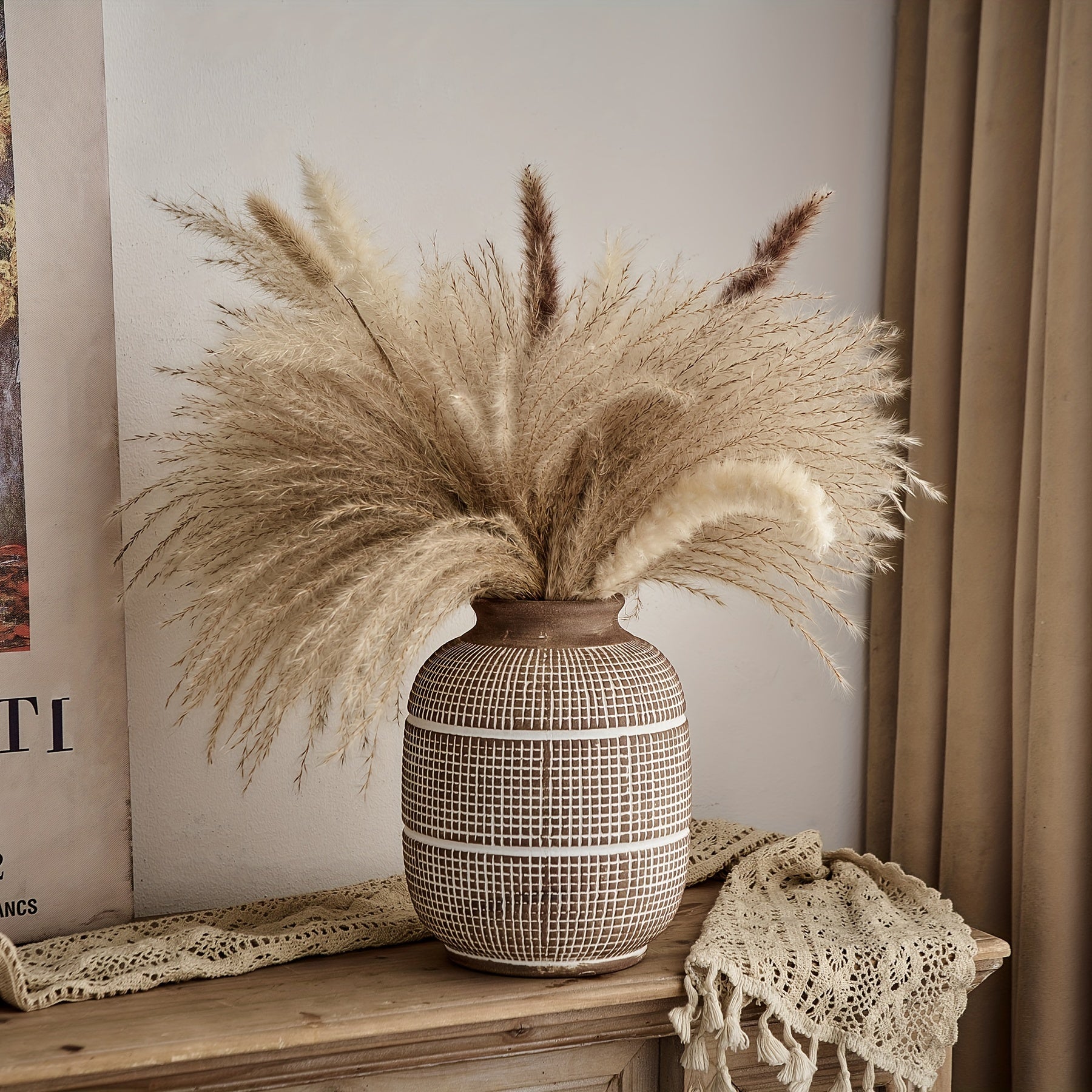 Vaso Geometrico Rustico - Atmosfera Naturale per il Tuo Interno