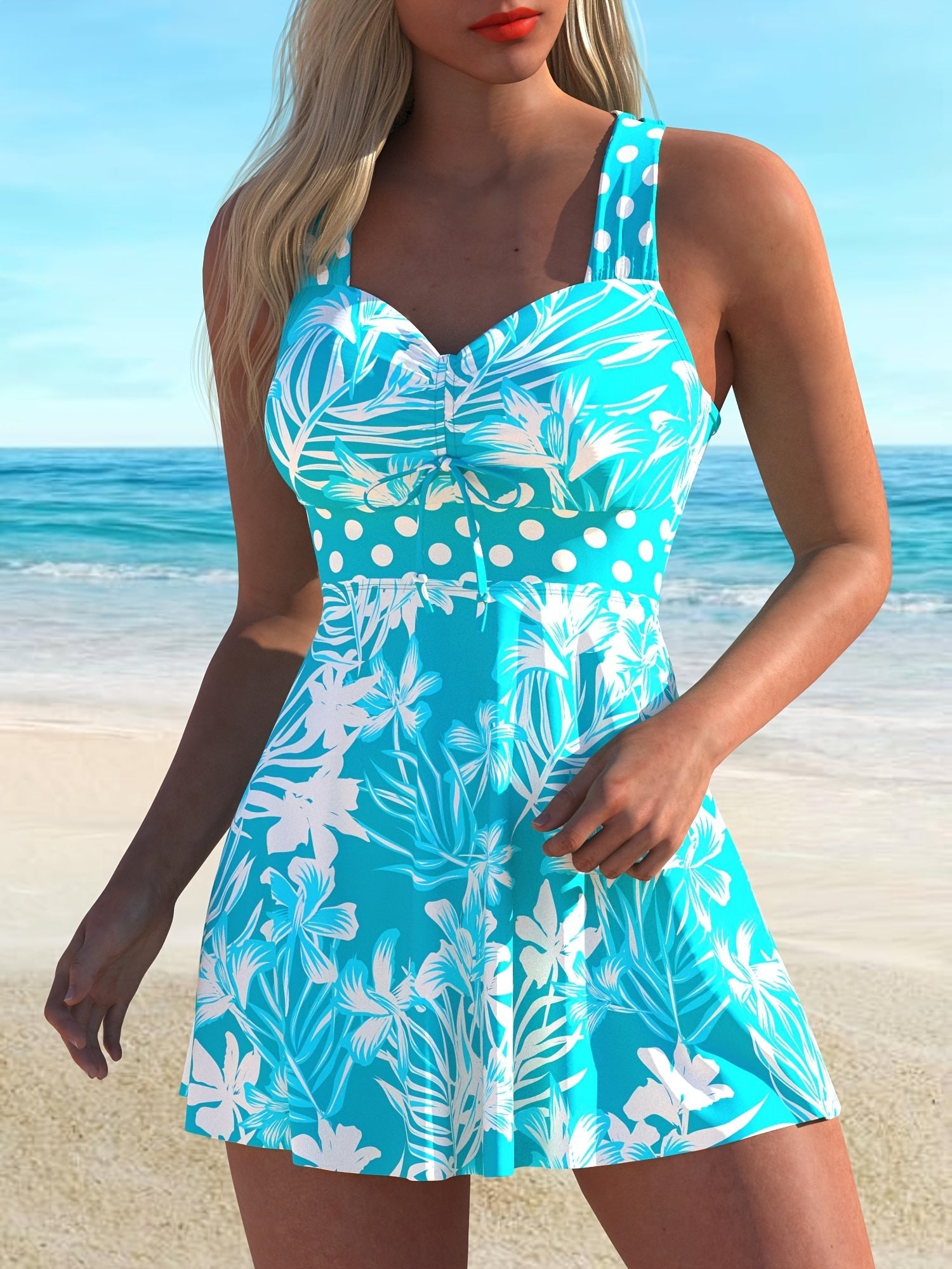 Elegante Set Tankini Taglie Forti per Donne – Stiloso e Confortevole per la Spiaggia