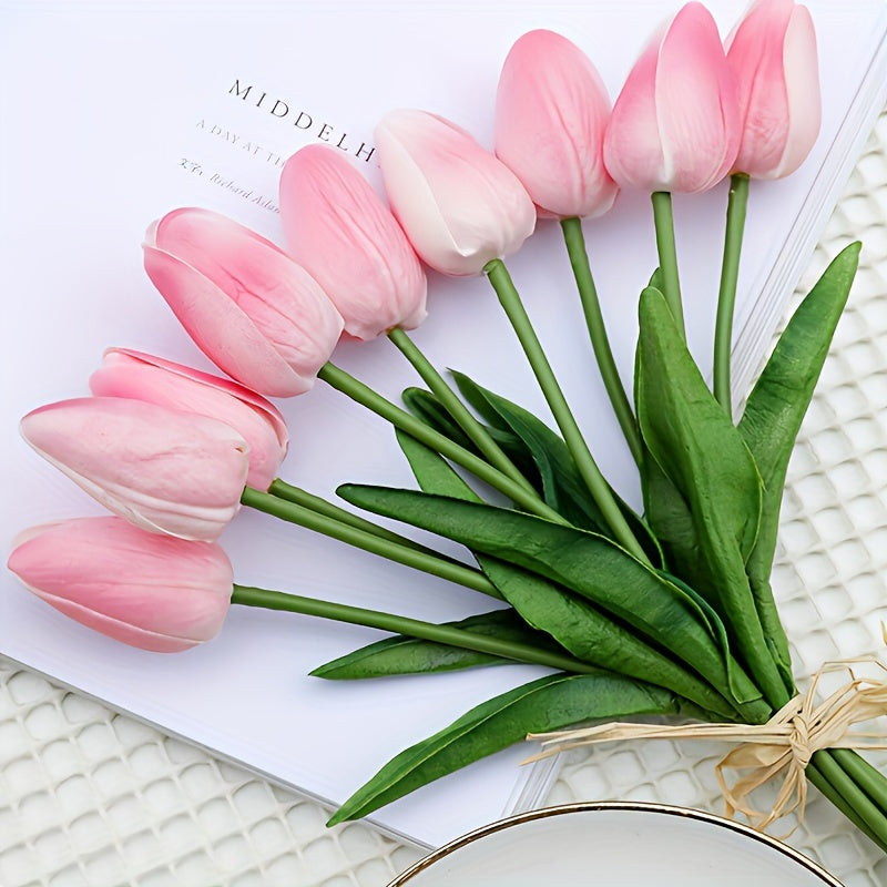 Set di 10 Tulipani Realistici – Perfetti per Matrimoni e Decorazioni d'Interni
