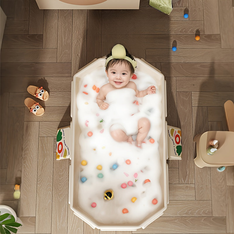 Vasca da Bagno Pieghevole e Confortevole per Bambini – Pratica e Spaziosa per il Relax