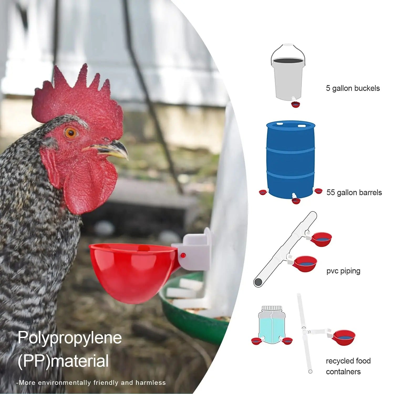 Set di 10 Beccucci per Bere per Galline – Pratico ed Efficiente