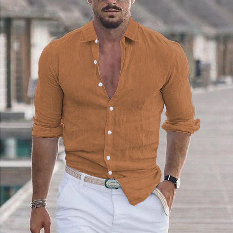 Camicia di Lino Breeze Luxe – Fresca e Confortevole per Uomini