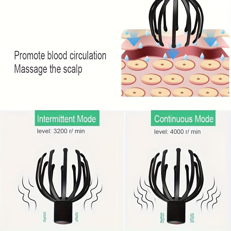 Massaggiatore per cuoio capelluto elettrico – Ricaricabile USB e compatto