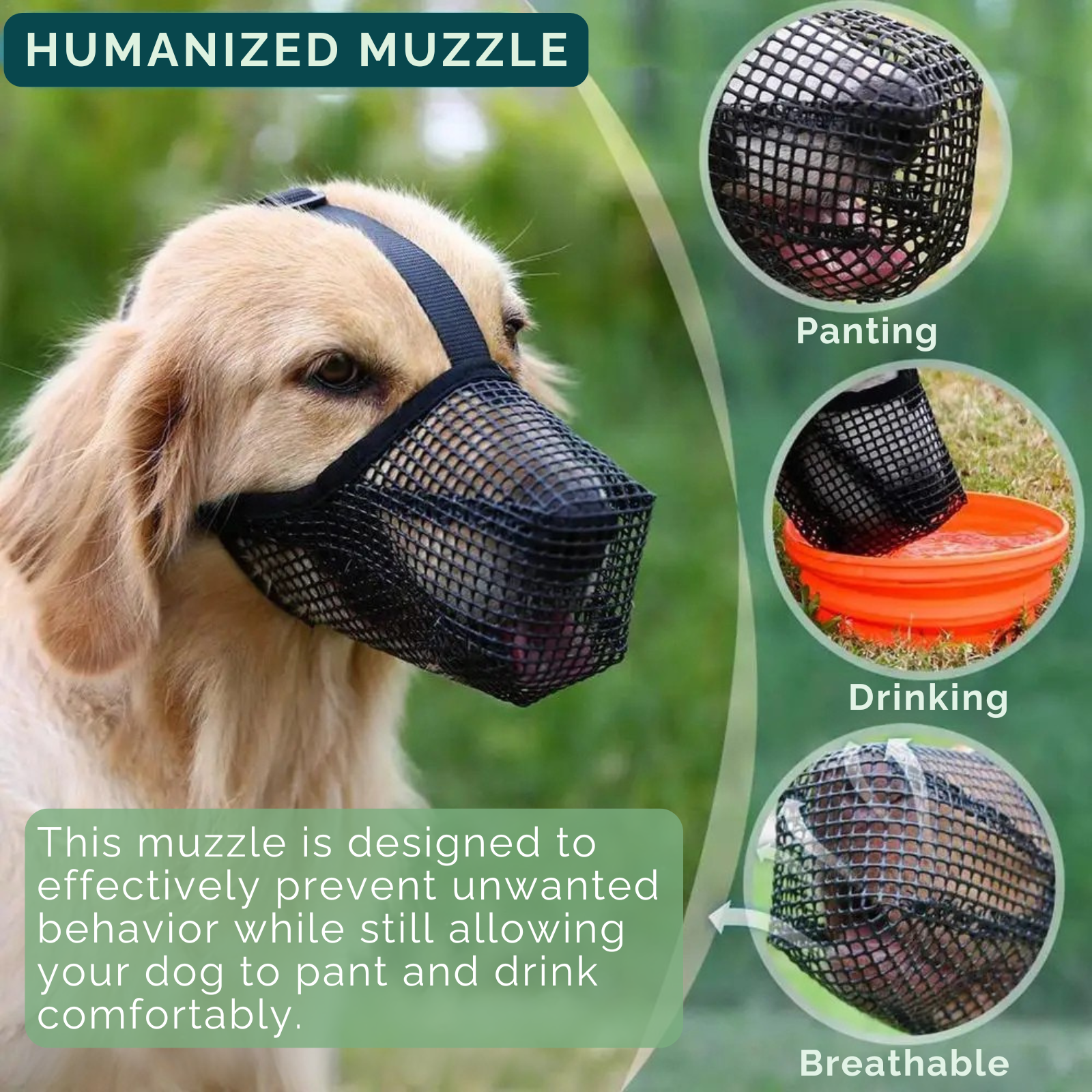 AirMesh Muzzle – Morso Morbido e Confortevole per Cani