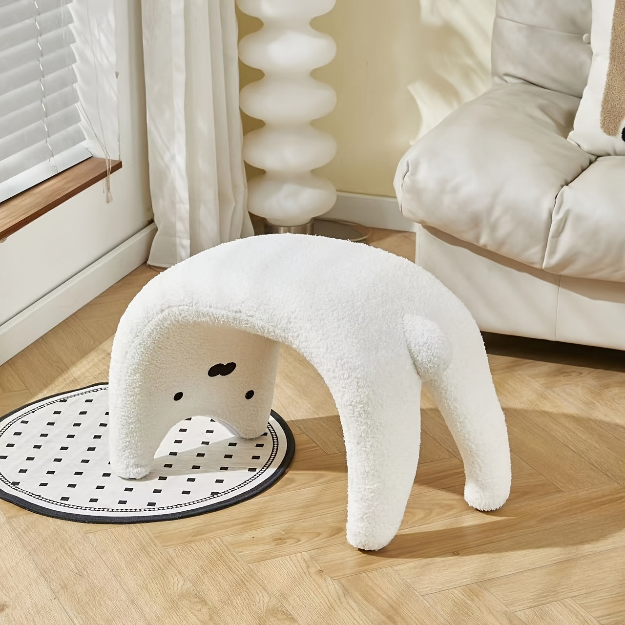 Pouf in Peluche a Forma di Gatto – Design Accogliente e Funzionale