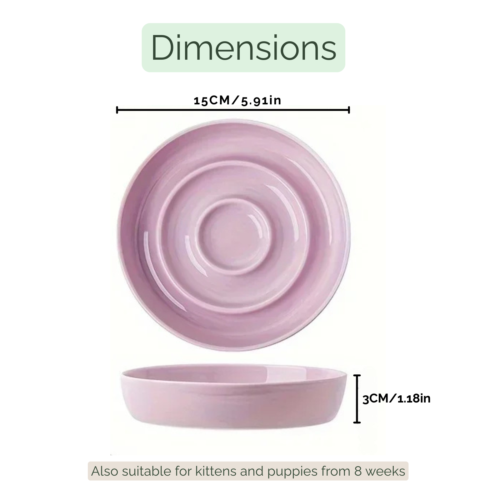 FeastFlow Ciotola – Ciotola in Ceramica per Alimentazione Lenta per Piccoli Animali Domestici