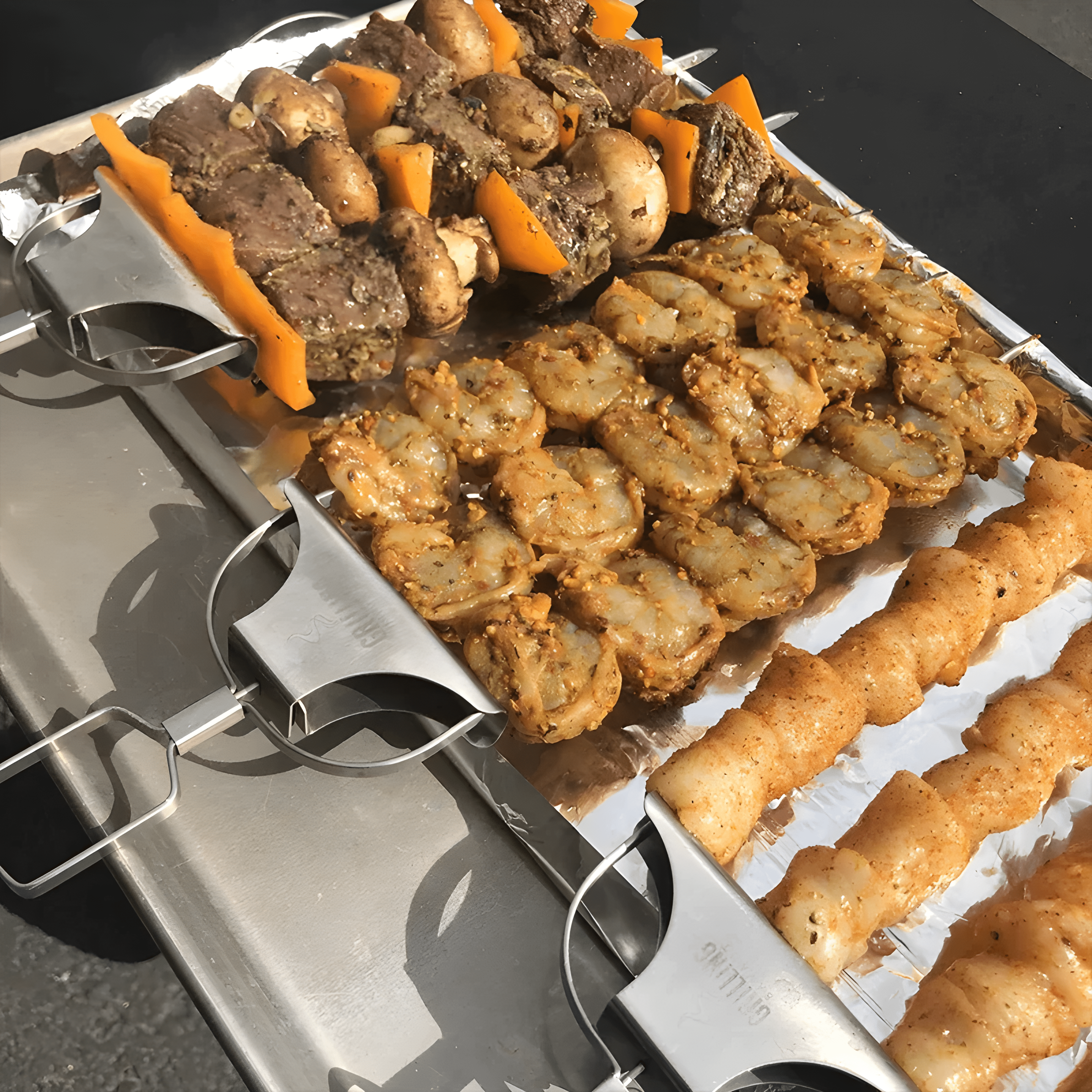 SpiesPro - Strumento per Griglia 3-in-1 - Rende la grigliata più semplice ed efficiente!
