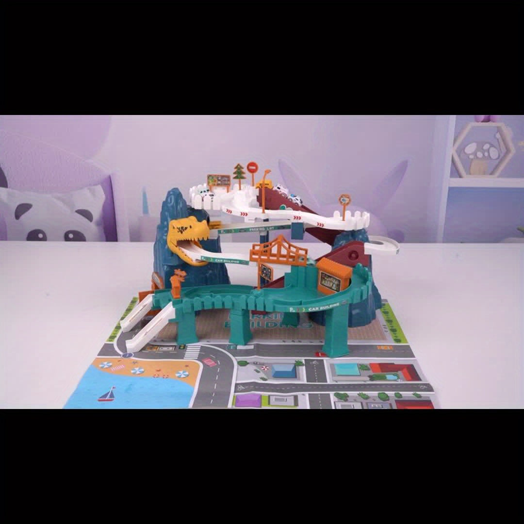 Set di Gioco DinoRace - Pista da Corsa Avvincente con Avventura Dinosaurica