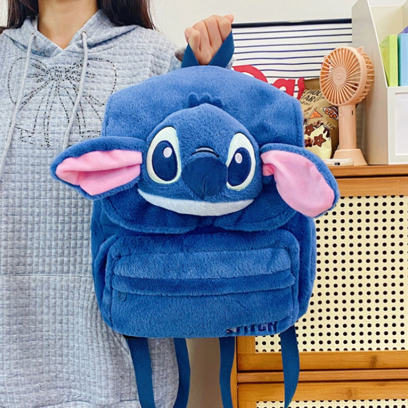 Zaino in Peluche Disney Stitch per Bambini – Carino e Resistente per Scuola e Uso Quotidiano