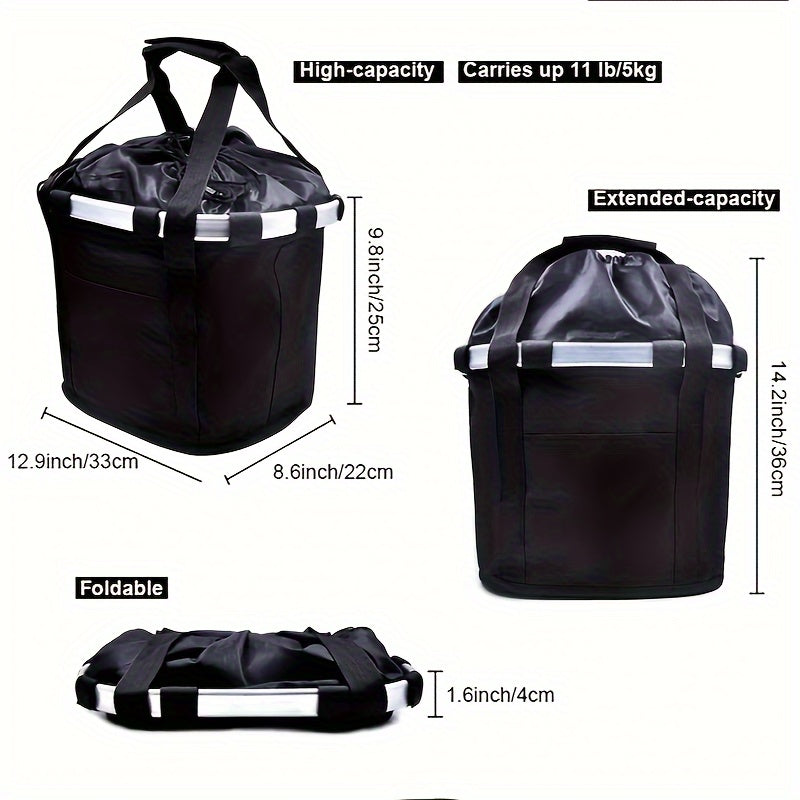 Cestino Pieghevole per Bicicletta – Alta Capacità e Robusta Capacità di Carico per Biciclette e Animali