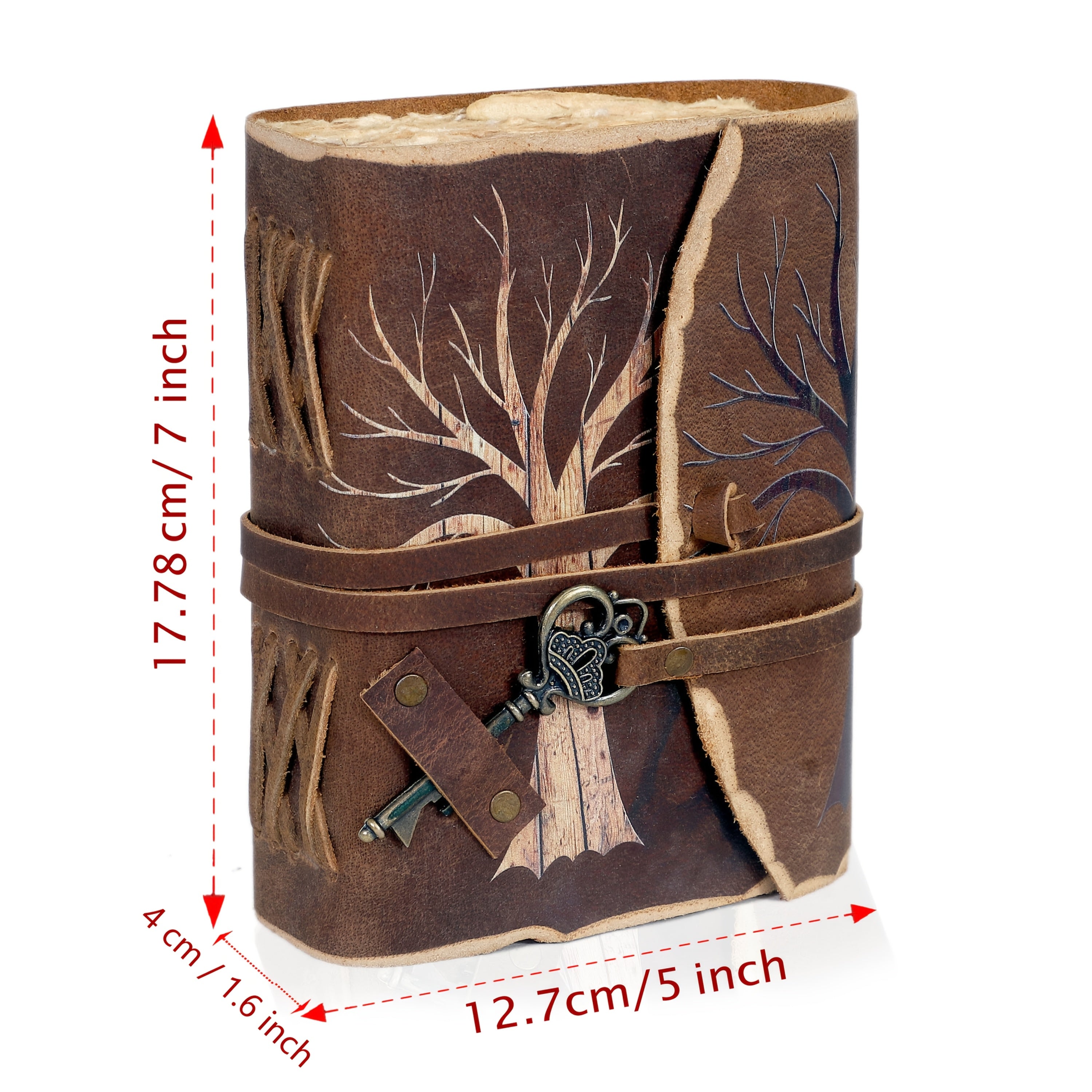 Quaderno Vintage Fatto a Mano con Aspetto in Pelle e Chiusura a Chiave – Per Spiriti Creativi