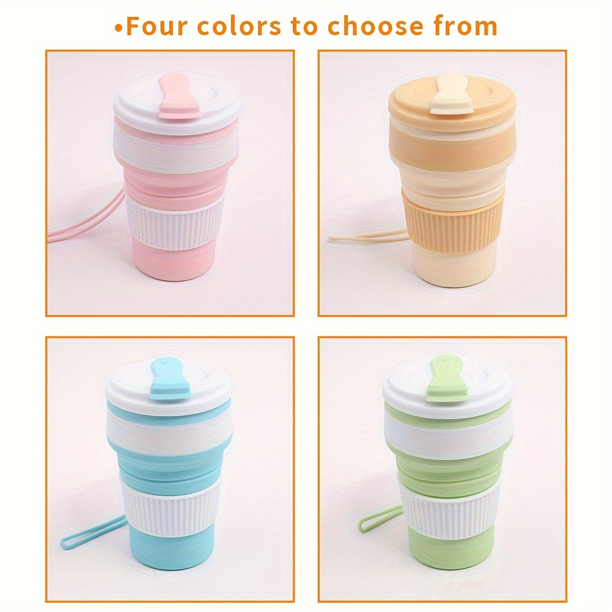 Bicchiere da Viaggio Pieghevole – Sostenibile e Compatto per Campeggio e Viaggi