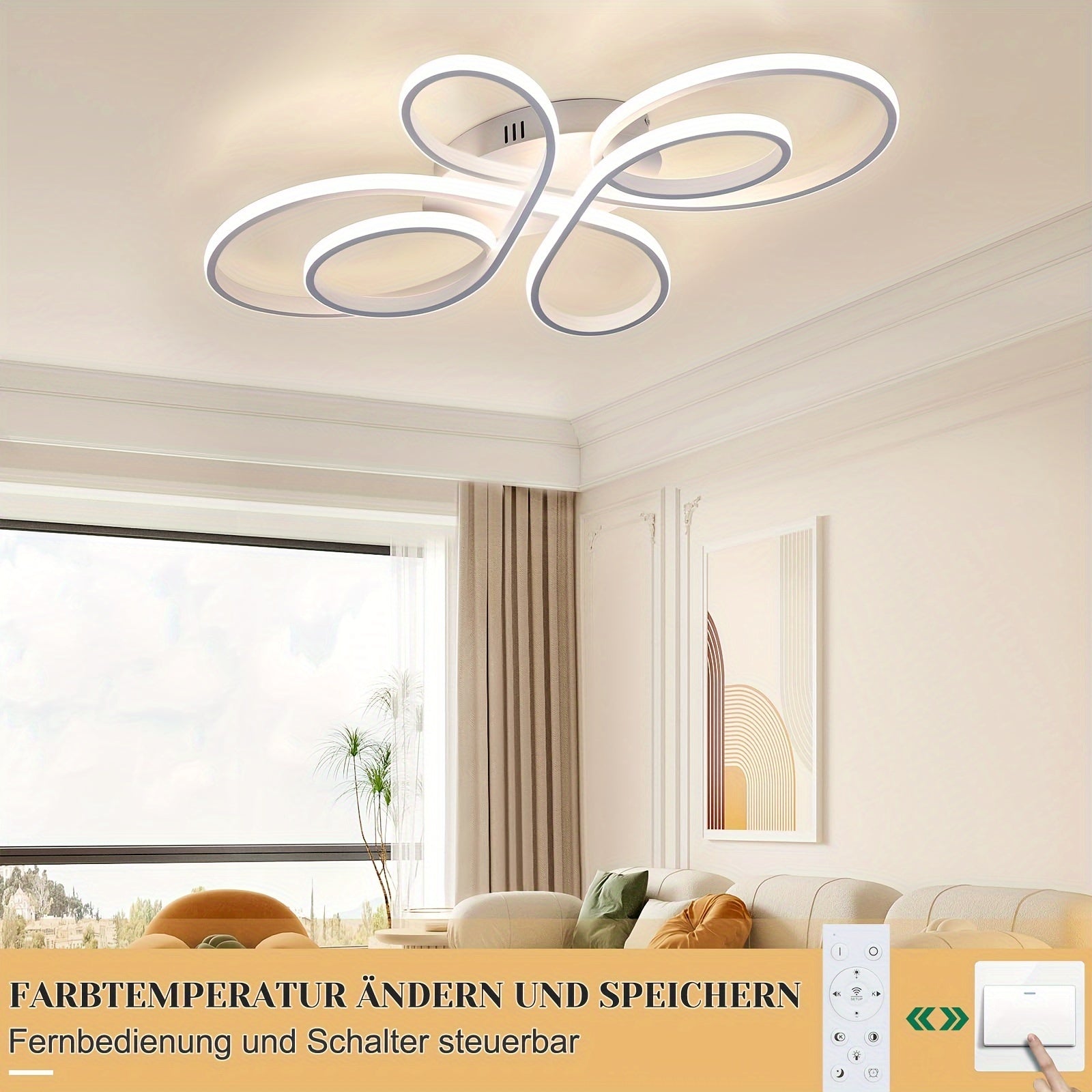 Lampada da soffitto LED 90W – Grande diametro e dimmerabile