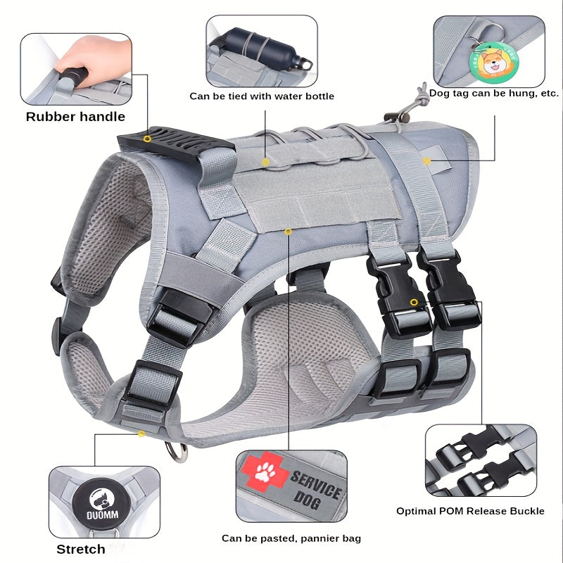 Imbracatura Tattica per Cani – Robusta e Regolabile per Cani Grandi