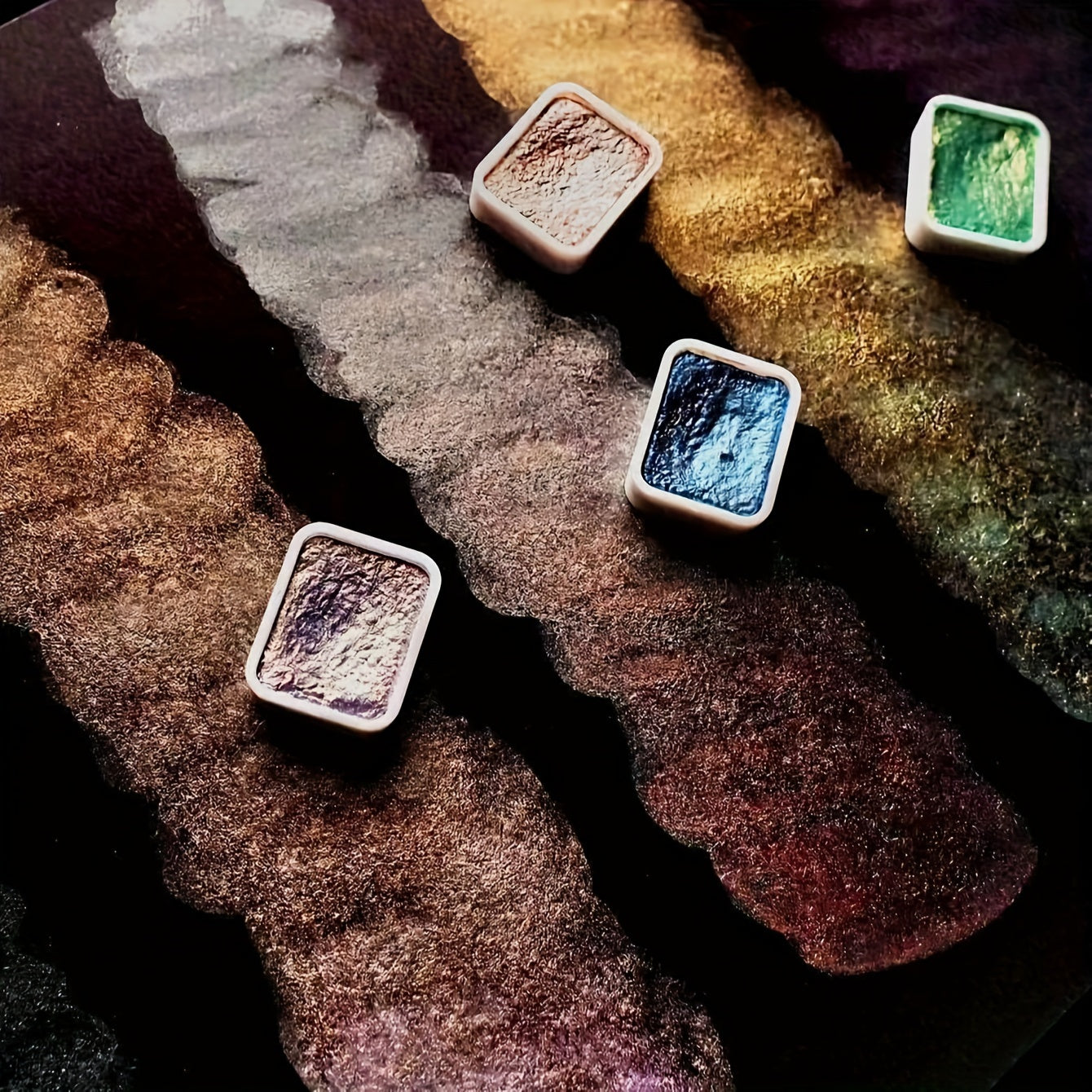 Set di Acquerelli Perlati – 20 Colori in Forma Solida per Pittura e Calligrafia