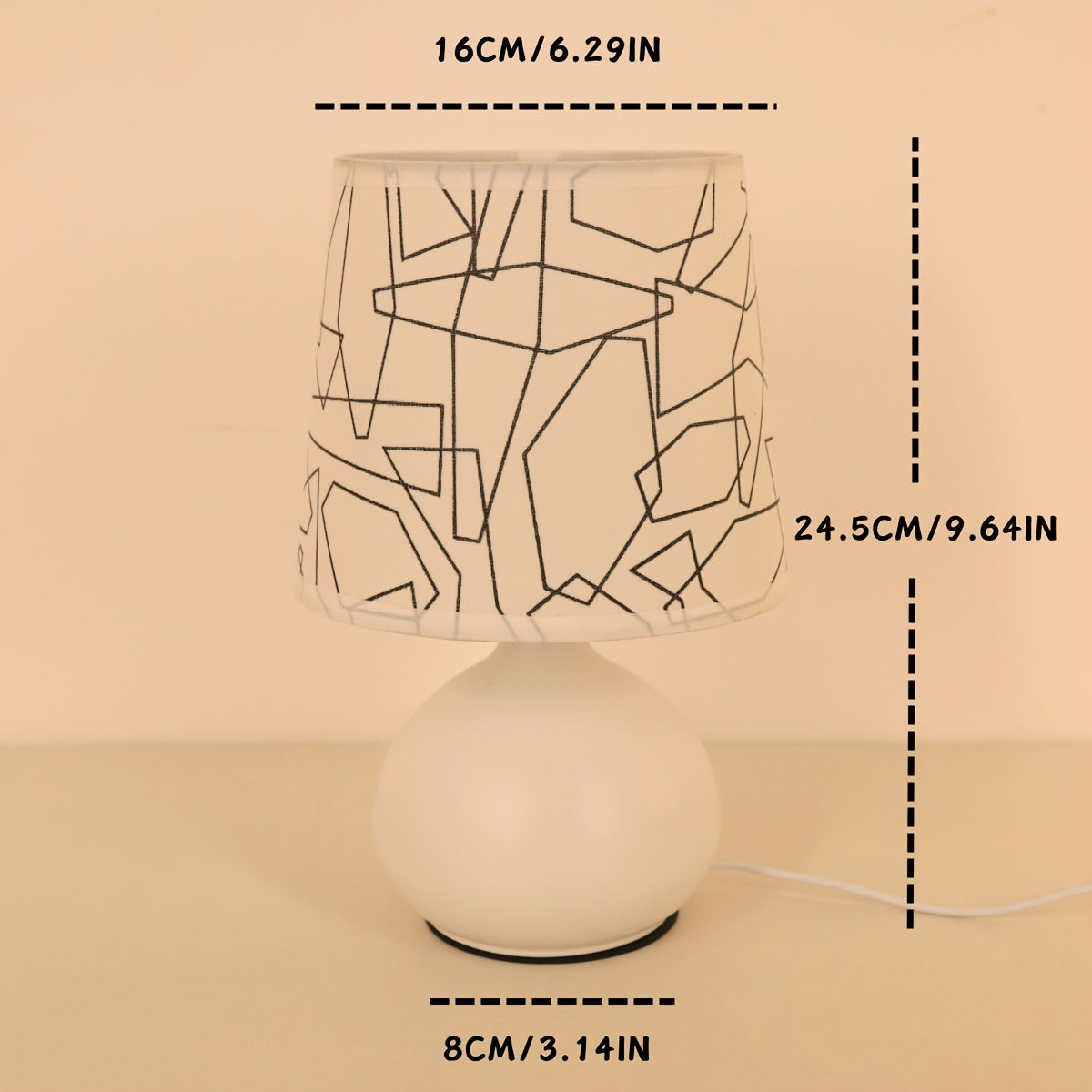 Lampada da Tavolo in Stile Geometrico - Moderna e Accogliente