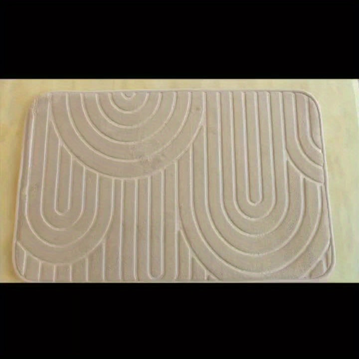 Tappetino da Bagno Antiscivolo Geometrico – Confortevole e Stile per il Tuo Bagno
