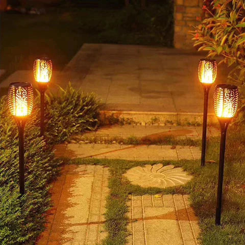 Fackele Solara da Giardino a Energia Solare – Illuminazione Magica a Fiamma per Esterni