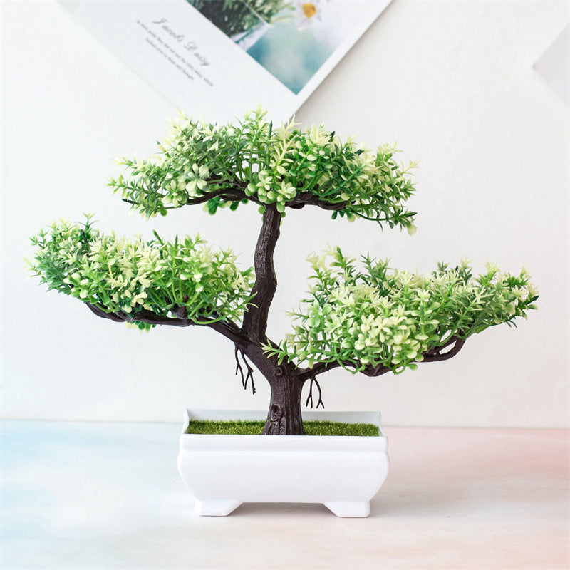 BlossomBonsai Albero Artificiale – Mini Bonsai Realistico con Fiori Rosa