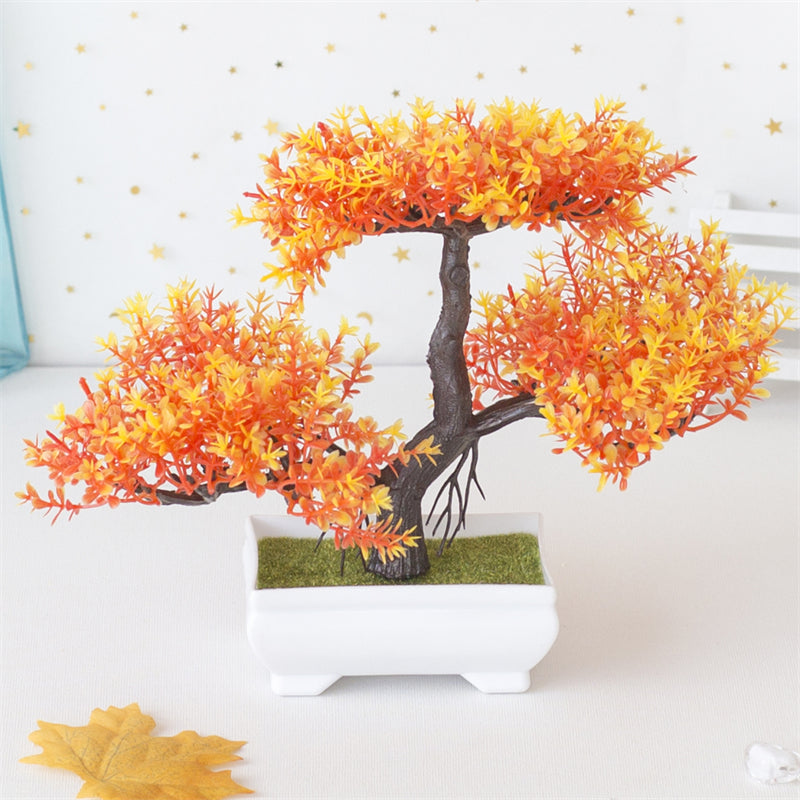 BlossomBonsai Albero Artificiale – Mini Bonsai Realistico con Fiori Rosa