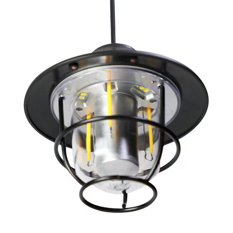 Lanterna da Campeggio Vintage a LED - Ricaricabile e Durevole per Avventure all'Aperto