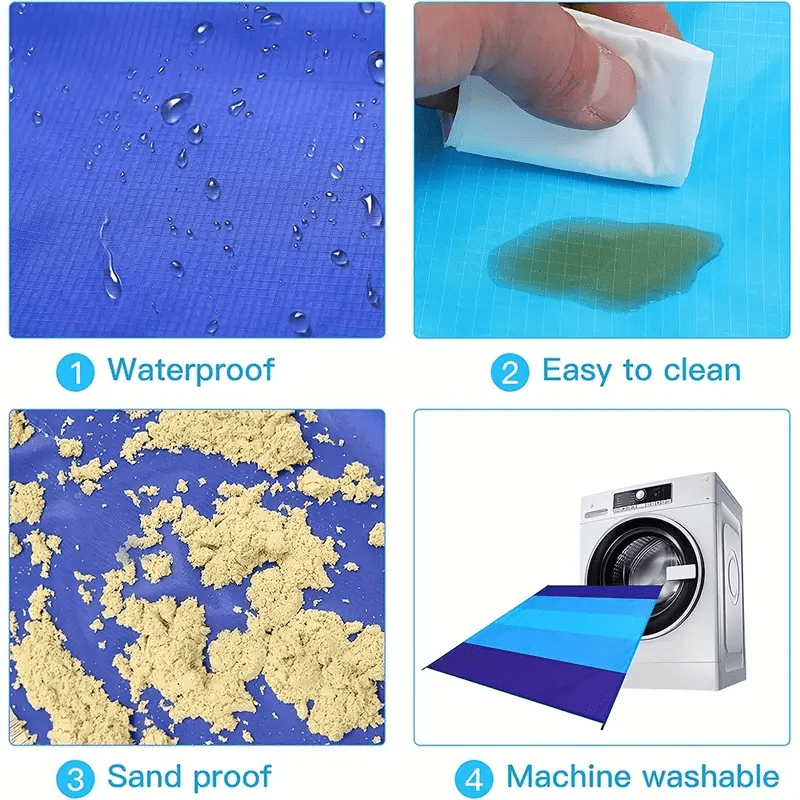 Extra Grande Coperta da Spiaggia Impermeabile - Leggera e Ideale per Uso All'Aperto