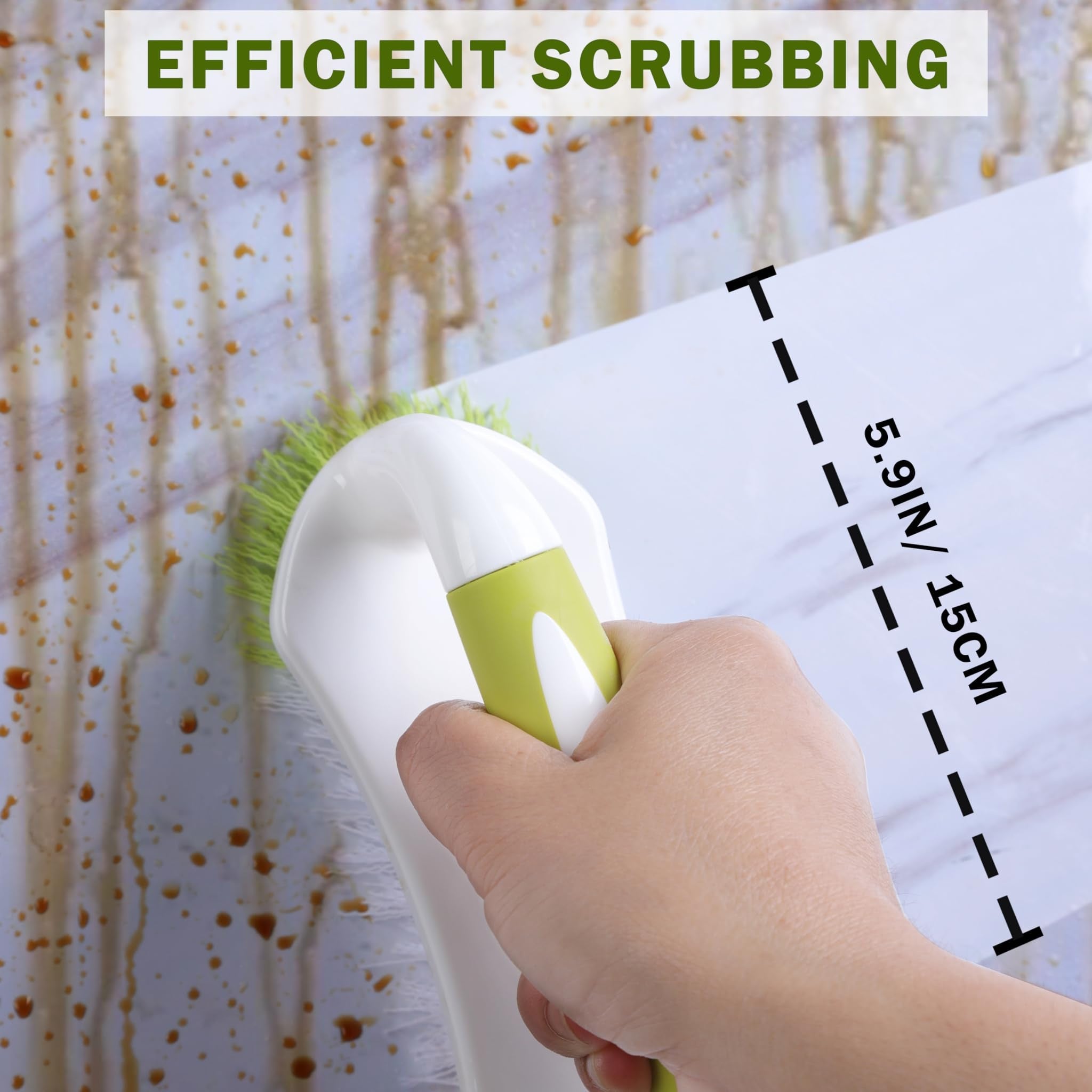 Spazzola per Pulizia Robusta con Impugnatura Ergonomica – Pulizia Profonda per Bagno, Cucina e Altro