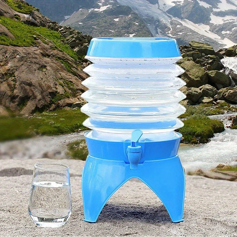 Secchio d'Acqua Pieghevole Portatile – 3,5L con Rubinetto Pieghevole