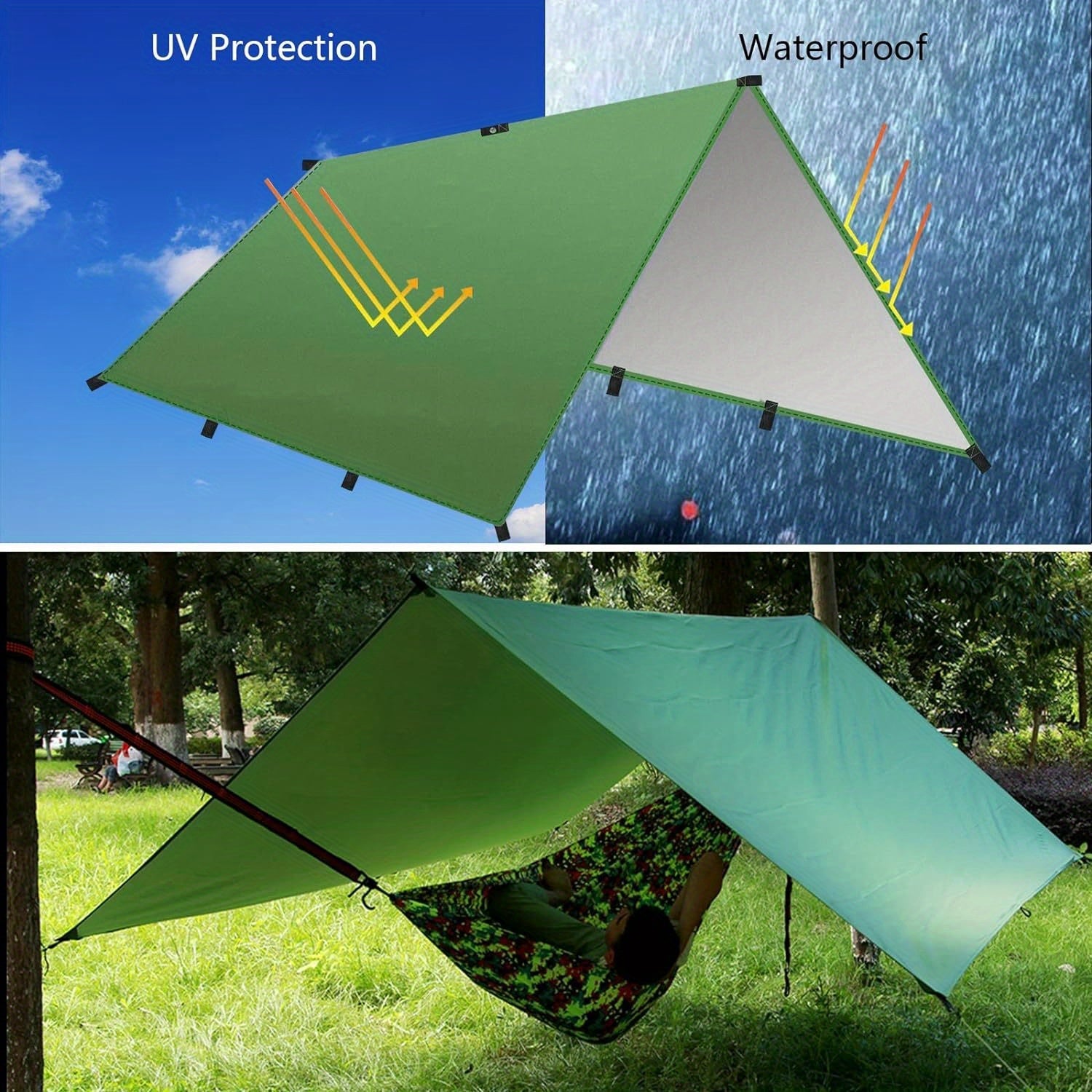 Tenda da Campeggio 3x3 Metri - Impermeabile e Resistente al Vento
