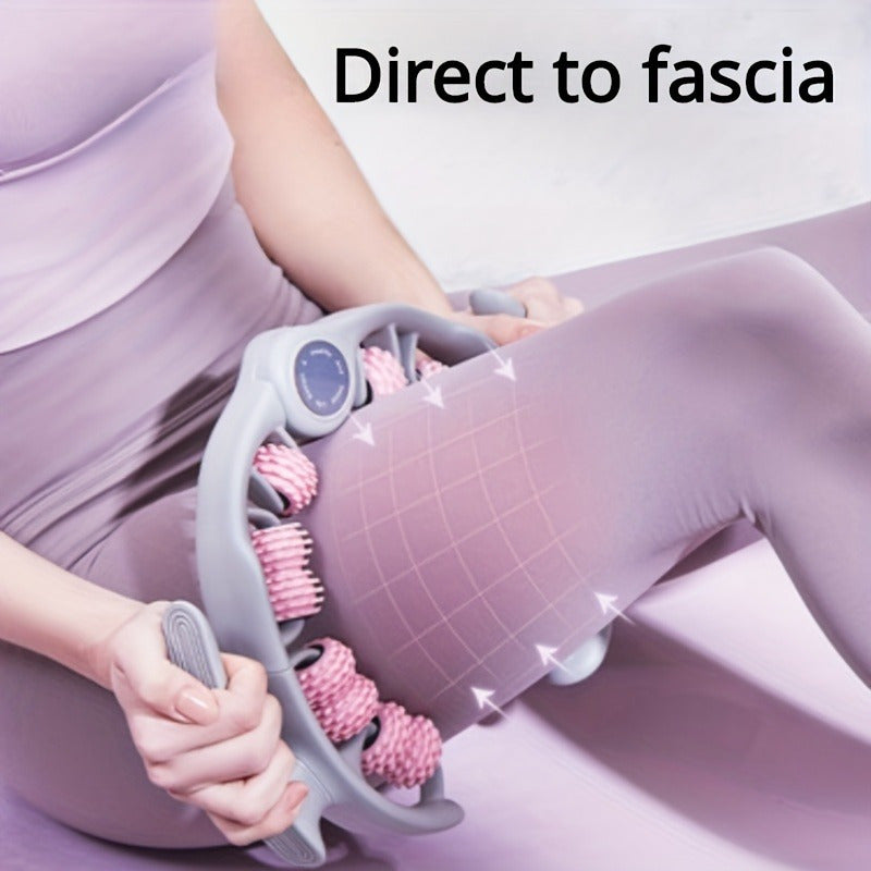 FlexiRoller 14-Ruote Rullo massaggiante – Profonda Rilassamento Muscolare con Fermapiedi