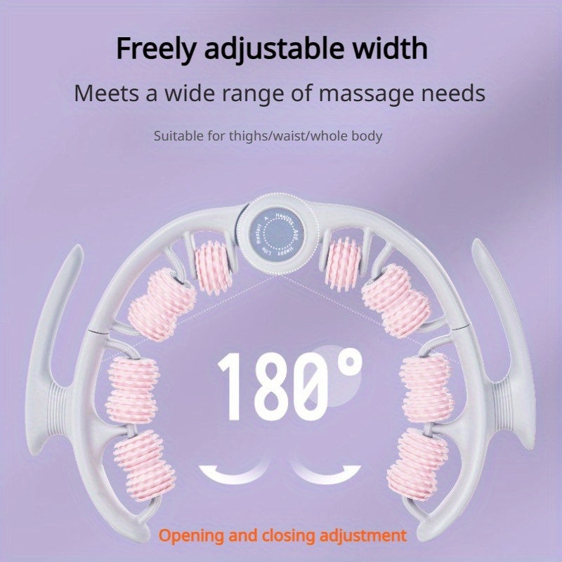 FlexiRoller 14-Ruote Rullo massaggiante – Profonda Rilassamento Muscolare con Fermapiedi