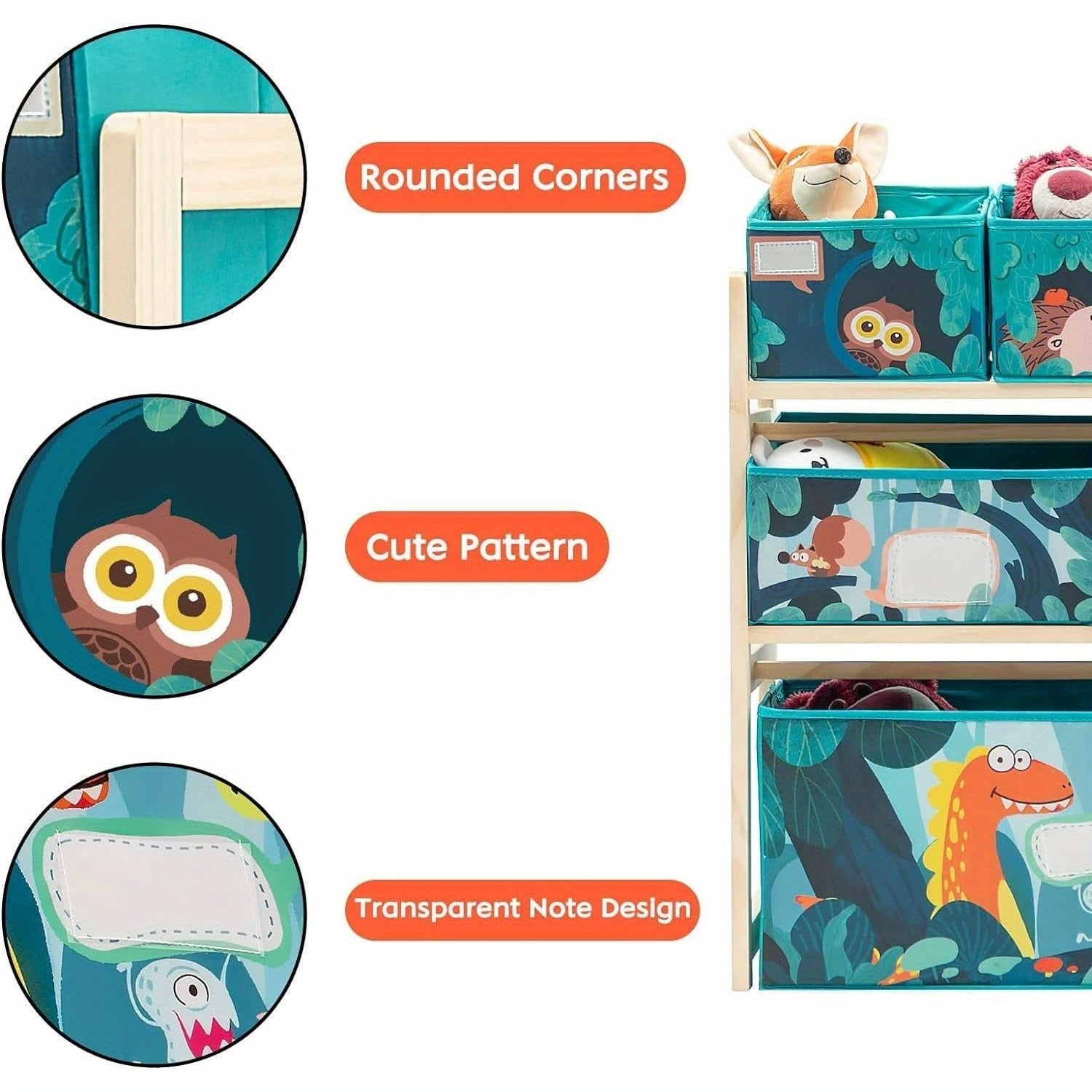 Organizzatore di Giocattoli con 3 Livelli e Scatole di Stoccaggio – Perfetto per Camerette e Conservazione dei Giocattoli