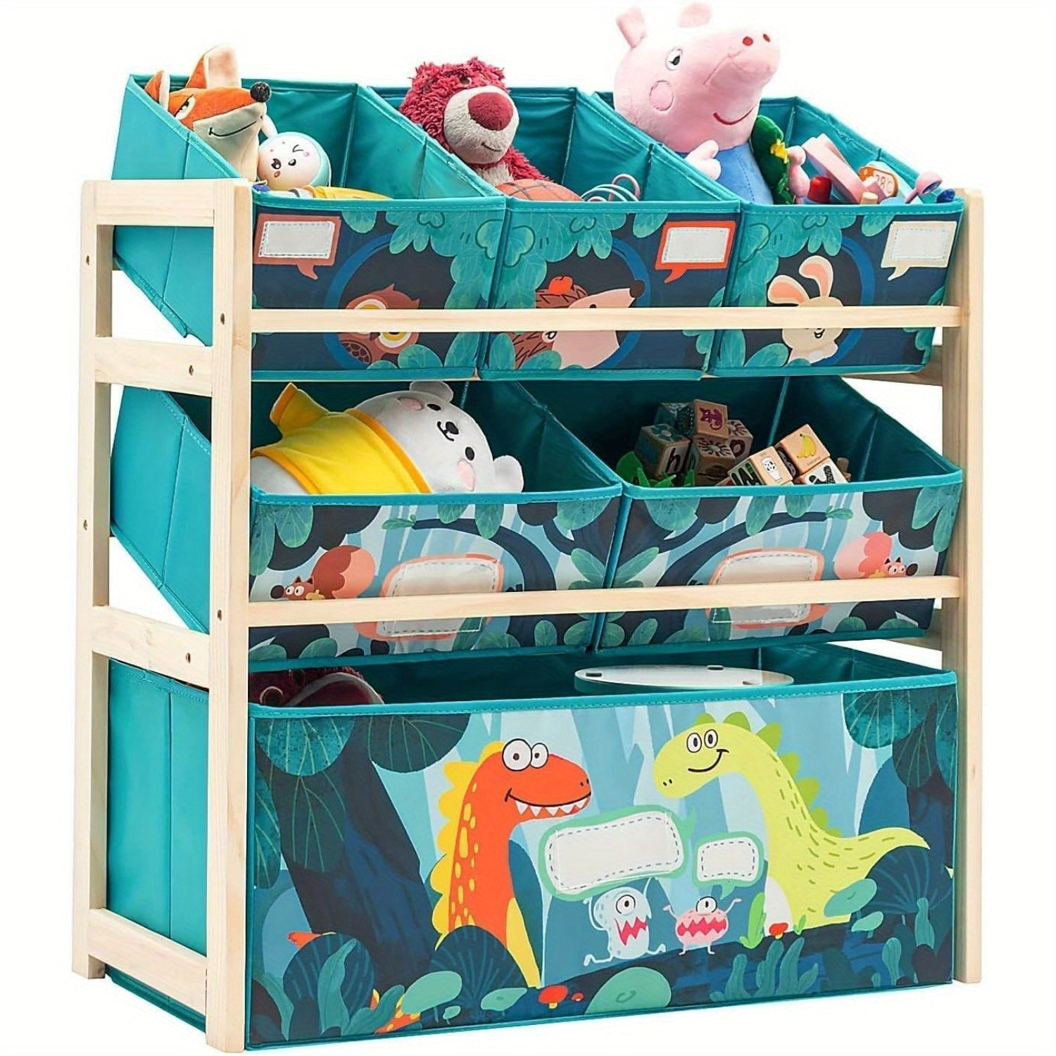 Organizzatore di Giocattoli con 3 Livelli e Scatole di Stoccaggio – Perfetto per Camerette e Conservazione dei Giocattoli