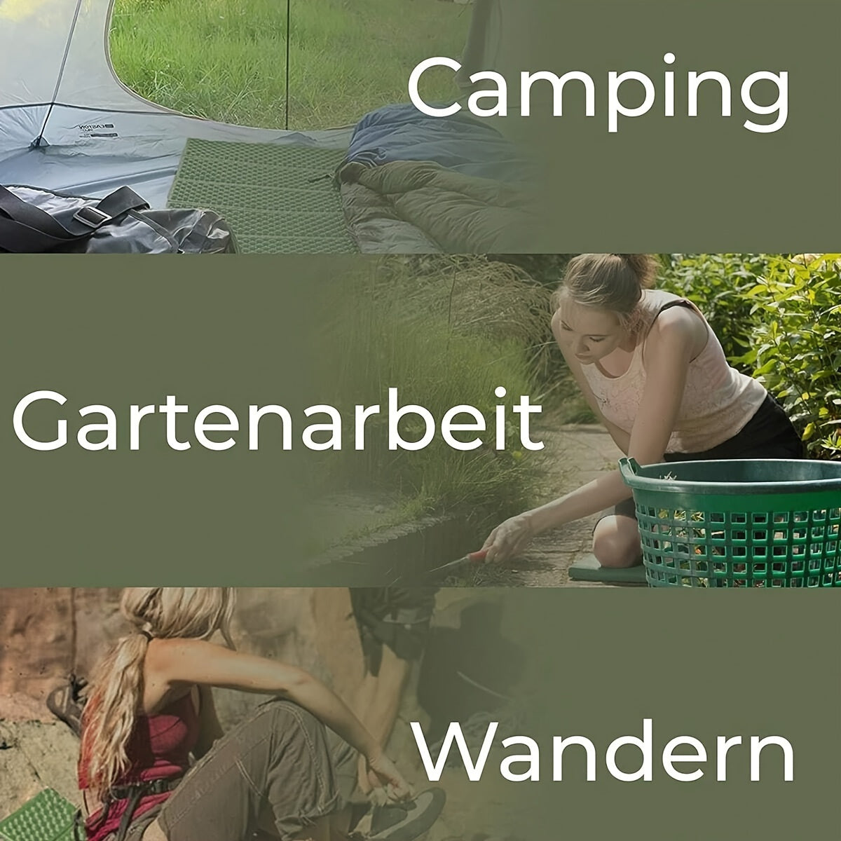 Tappetino Pieghevole Leggero – Sostenibile e Confortevole per Campeggio, Escursioni e Avventure all'Aperto