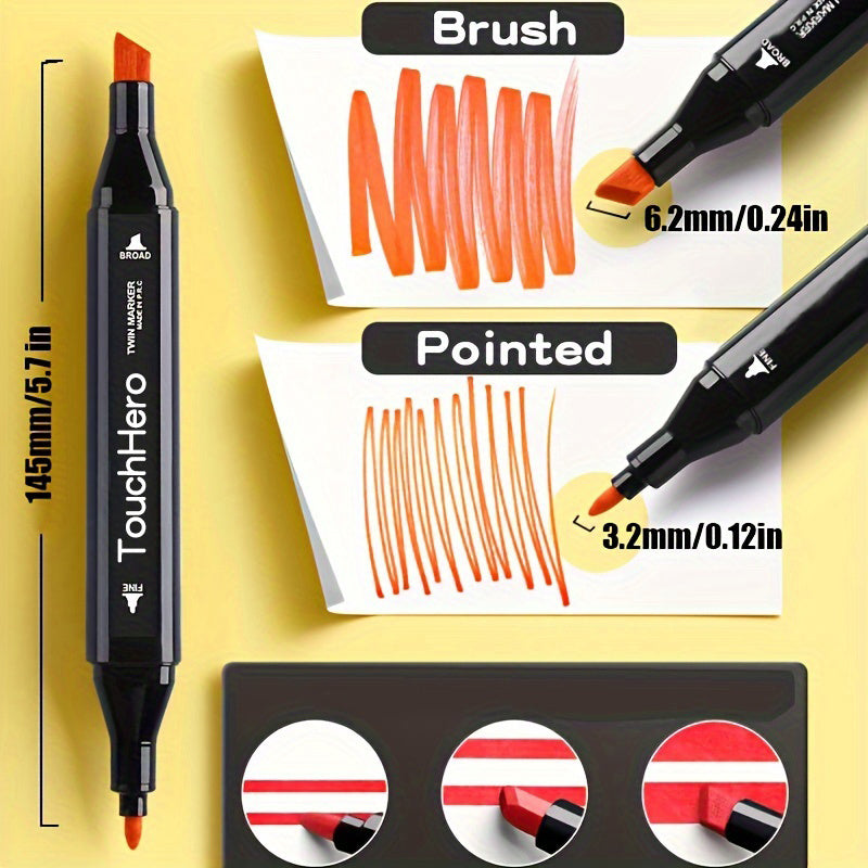 TouchHero Set di 168 Pennarelli a Base di Alcol – Professionale e Versatile