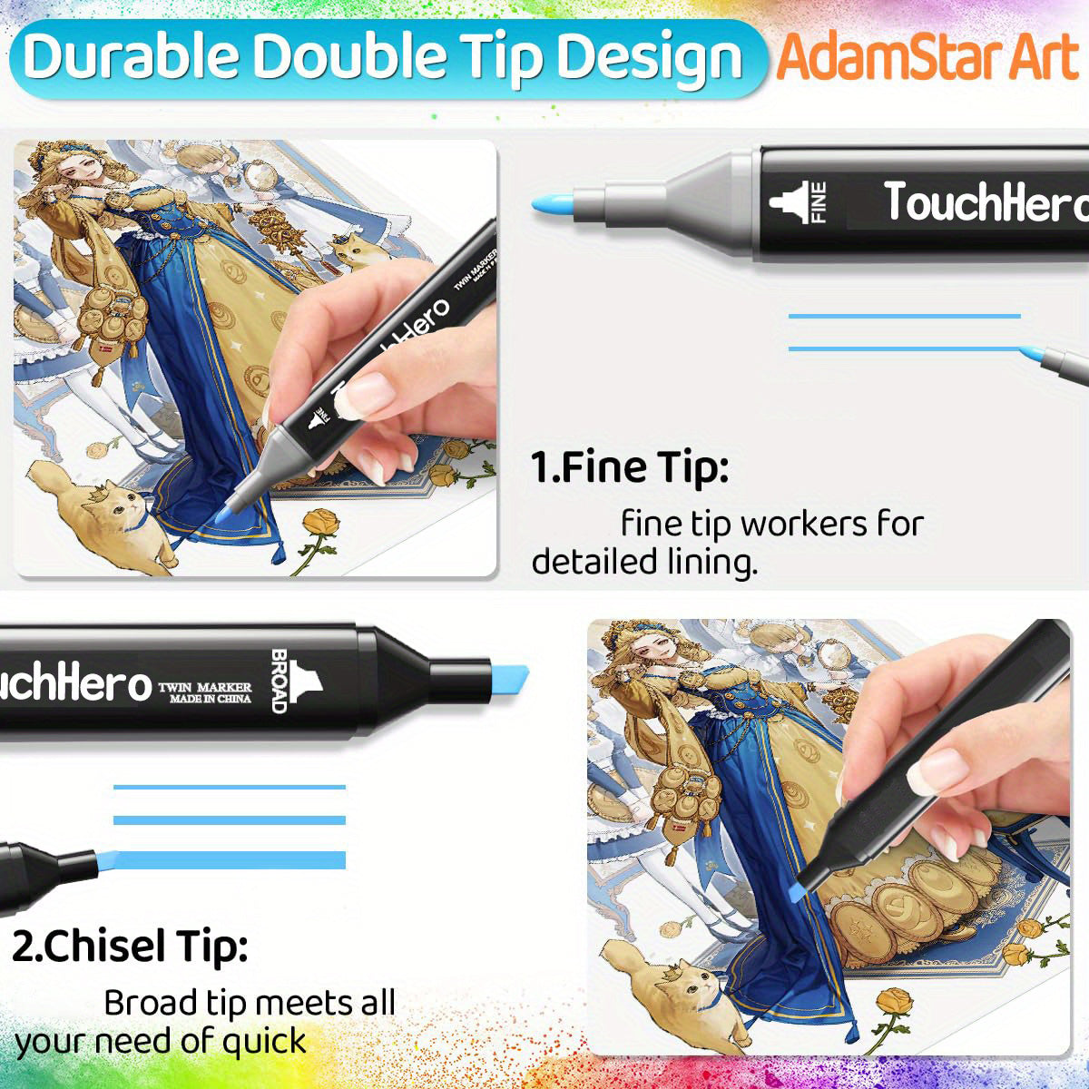 TouchHero Set di 168 Pennarelli a Base di Alcol – Professionale e Versatile