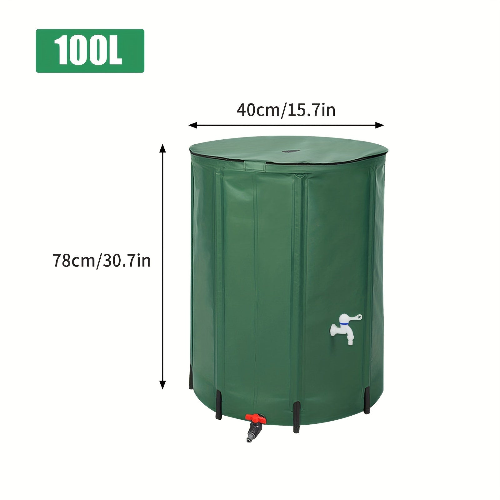 FlexiTank Serbatoio d'Acqua Pieghevole - 50L / 100L Serbatoio d'Acqua in PVC Durevole