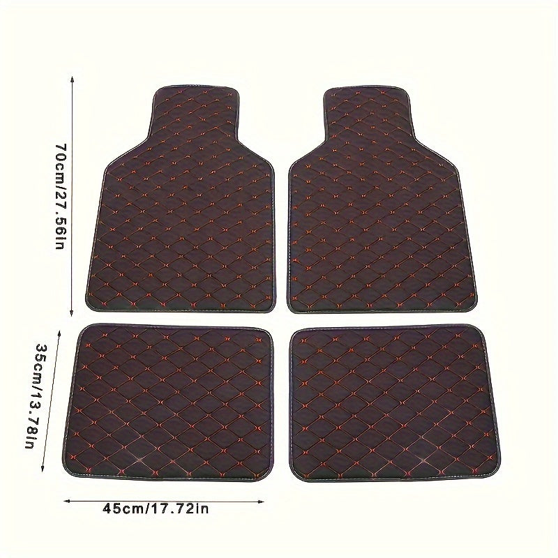 Tappetini per Auto in PU-Leder di Lusso – Resistenti e Facili da Pulire