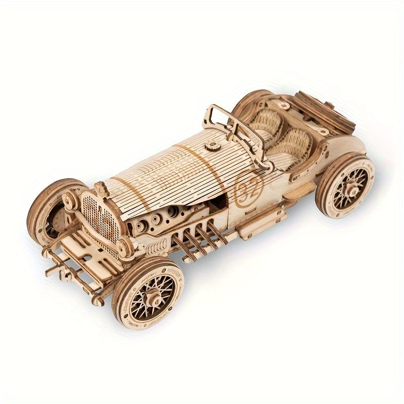 Puzzle Auto Vintage 3D in Legno – Modello Meccanico con Ingranaggi e Design Dettagliato