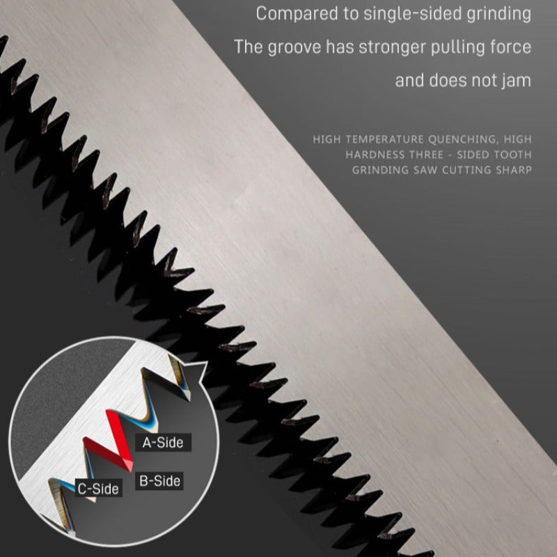 Seghetto Pieghevole Estensibile a 360° - Robusto ed Efficiente per Giardinaggio e Campeggio