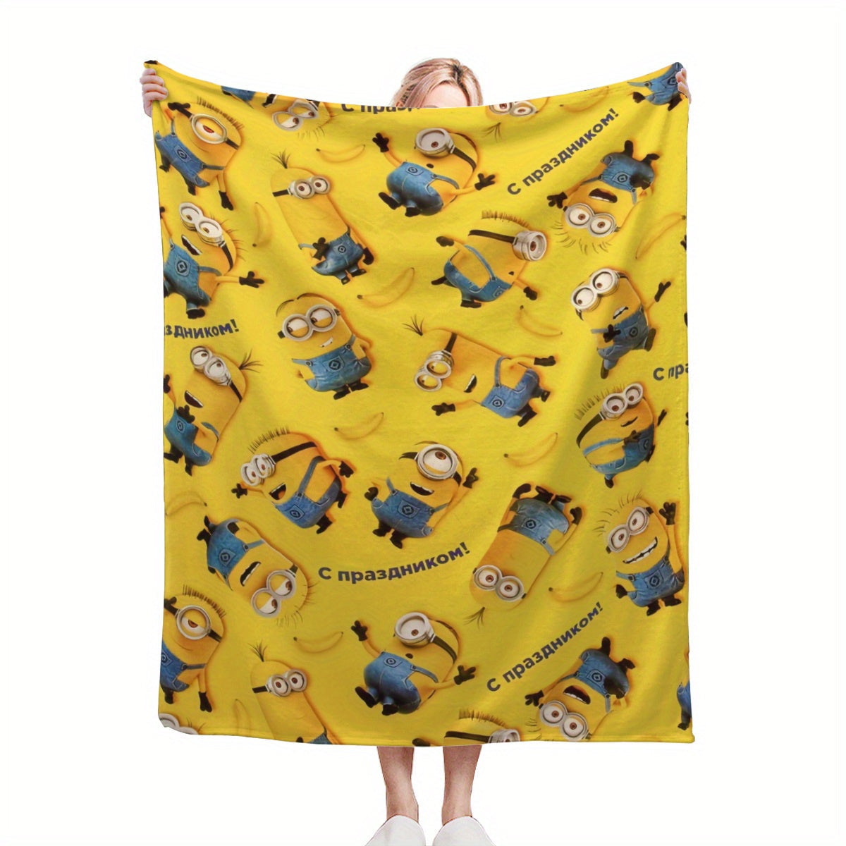 Coperta Fleece Minions - Morbida e Calda Coperta in Flanella per Bambini
