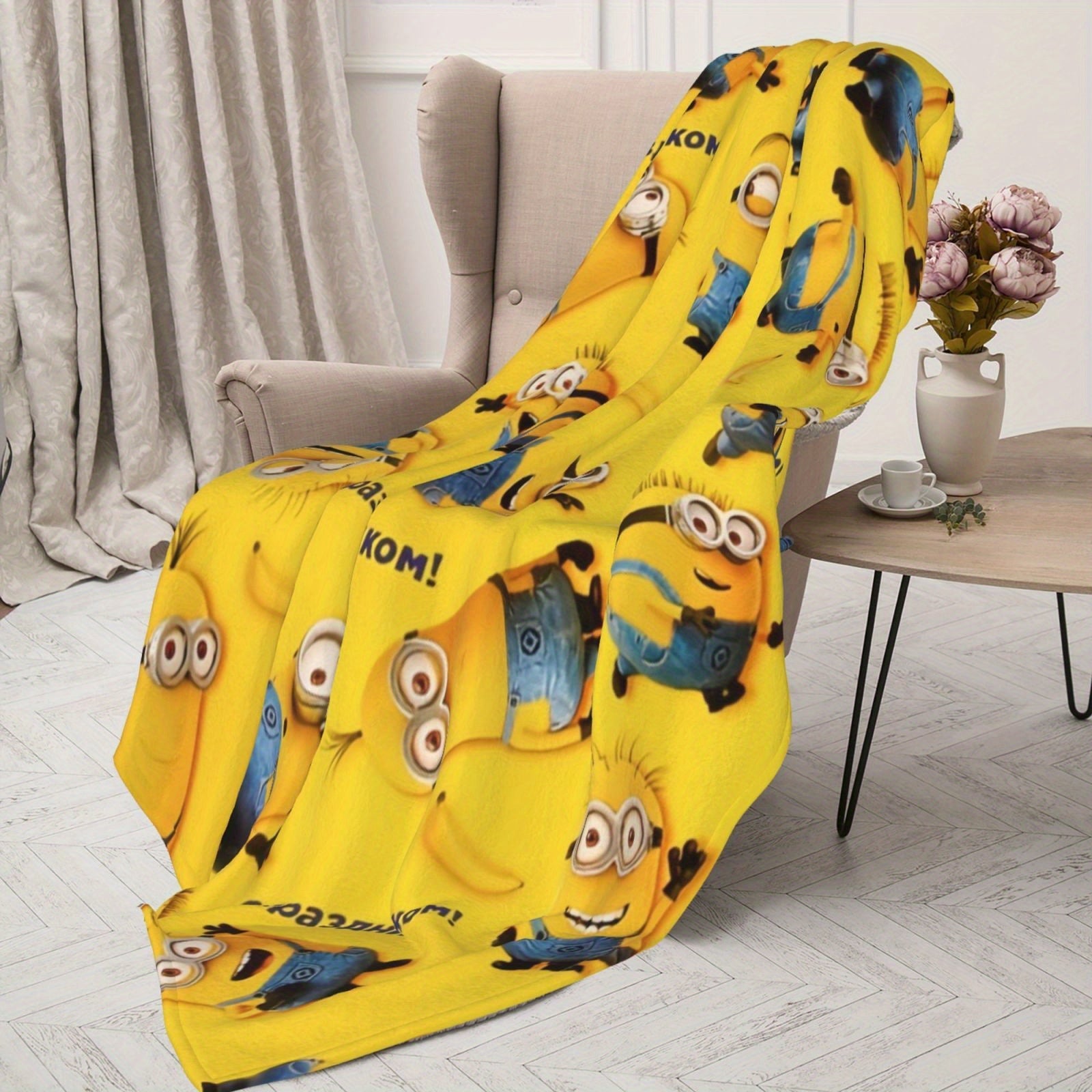 Coperta Fleece Minions - Morbida e Calda Coperta in Flanella per Bambini