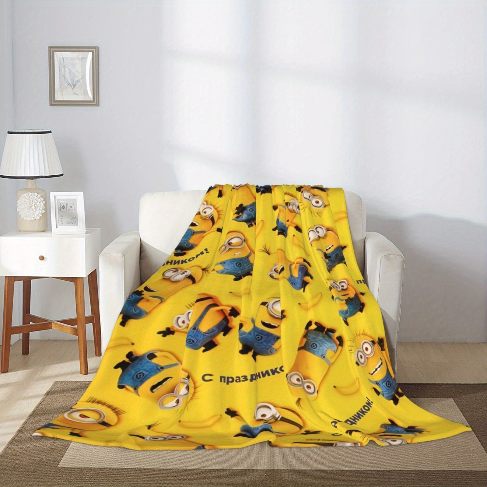 Coperta Fleece Minions - Morbida e Calda Coperta in Flanella per Bambini