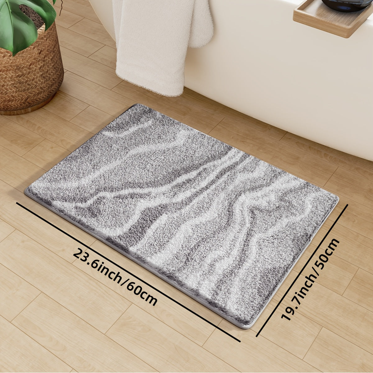 Tappetino da Bagno Fluffy Flocking – Assorbente e Morbido per Bagno o Cucina