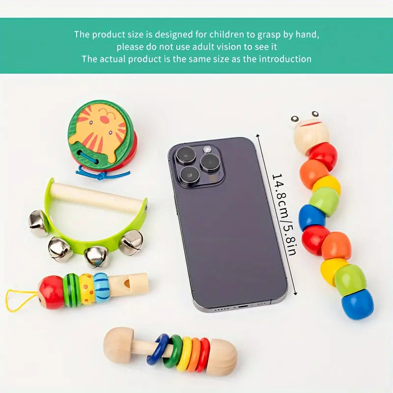 Set di Giocattoli in Legno Colorato - Giocattoli Educativi per Bambini