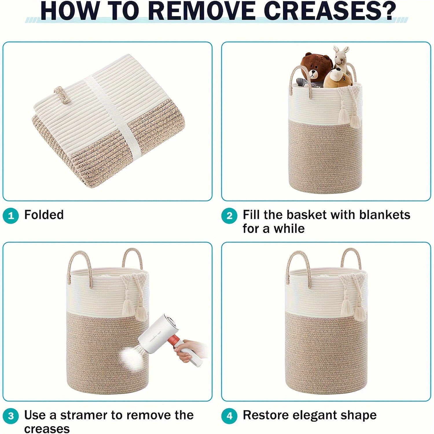 Cesto per la Biancheria Elegante a Due Toni - Spazio per di Più, Pratico e Durevole