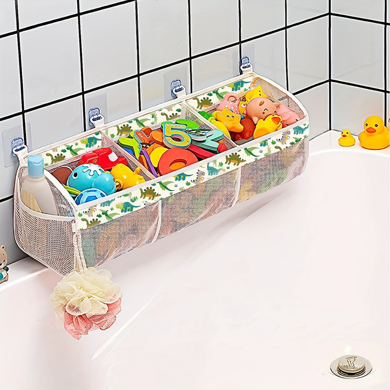 Organizzatore di giocattoli da bagno in rete - Perfetto per tenere tutto in ordine